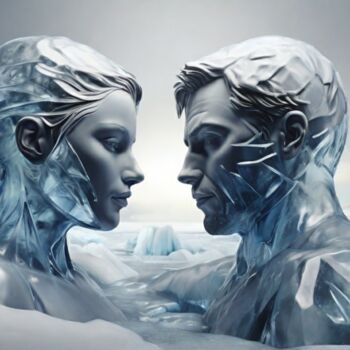 "Arctic love" başlıklı Dijital Sanat Pixqix tarafından, Orijinal sanat, AI tarafından oluşturulan görüntü