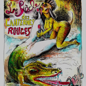 Dibujo titulada "Le Siècle des Lante…" por Patrick Jannin, Obra de arte original, Tinta