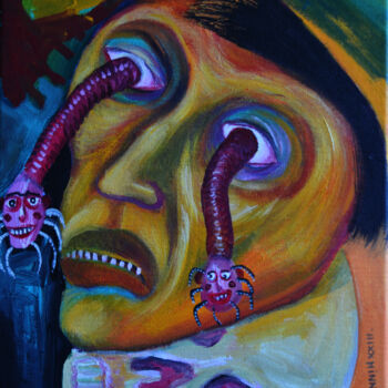 Картина под названием "Spiders from May" - Patrick Jannin, Подлинное произведение искусства, Акрил