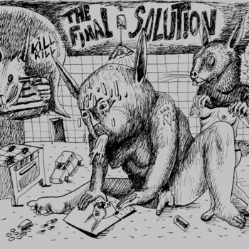 「La solution à tous…」というタイトルの描画 Patrick Janninによって, オリジナルのアートワーク, インク