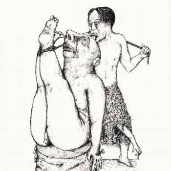 Drawing titled "Lick it !" by Patrick Jannin, Original Artwork