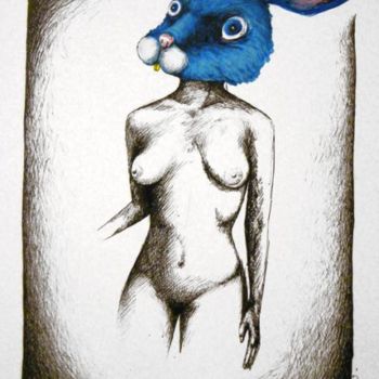 Rysunek zatytułowany „Venus in Furs” autorstwa Patrick Jannin, Oryginalna praca