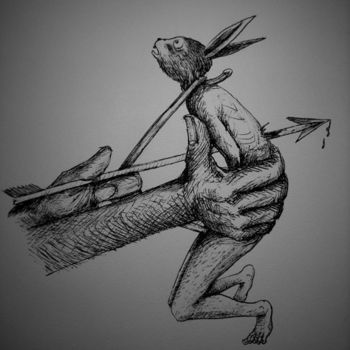 Drawing titled "Cupidon, piège à co…" by Patrick Jannin, Original Artwork, Other