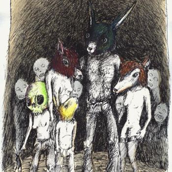 Rysunek zatytułowany „Créatures” autorstwa Patrick Jannin, Oryginalna praca, Inny
