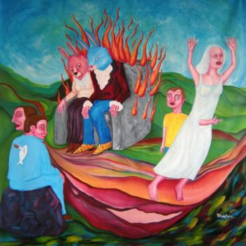 Pittura intitolato "Un Dimanche à La Ca…" da Patrick Jannin, Opera d'arte originale, Acrilico