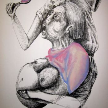 Drawing titled "La Vie en Rose / La…" by Patrick Jannin, Original Artwork, Other