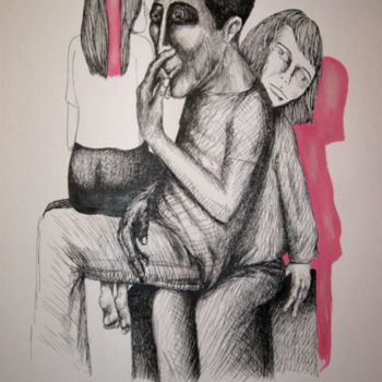 Zeichnungen mit dem Titel "La Vie en Rose / Pa…" von Patrick Jannin, Original-Kunstwerk, Andere