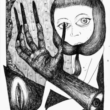Zeichnungen mit dem Titel "En t'attendant" von Patrick Jannin, Original-Kunstwerk, Andere