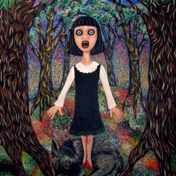 Peinture intitulée "Hélène comme Féebri…" par Patrick Jannin, Œuvre d'art originale, Acrylique