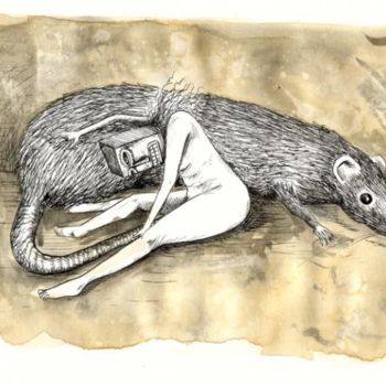 Zeichnungen mit dem Titel "CHEESE" von Patrick Jannin, Original-Kunstwerk, Andere