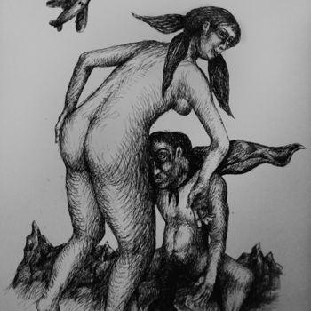 Disegno intitolato "La Vérité est Aille…" da Patrick Jannin, Opera d'arte originale, Altro