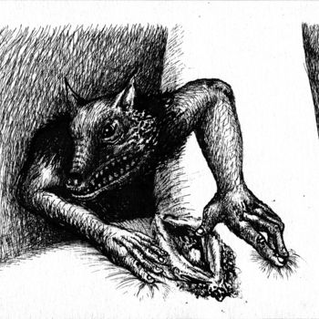 Zeichnungen mit dem Titel "Pierrette & Le Loup" von Patrick Jannin, Original-Kunstwerk, Andere