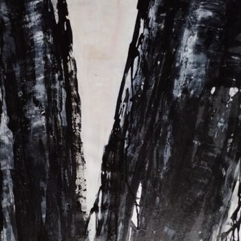 제목이 "Entre-deux"인 미술작품 Pjc로, 원작, 기름 나무 들것 프레임에 장착됨