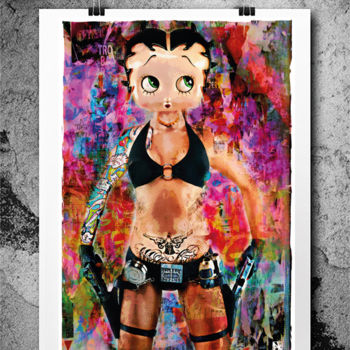 Digital Arts titled "Betty Croft" by Pk Z, Original Artwork, Digital Painting
