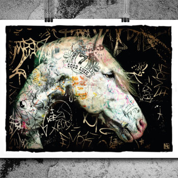 Digital Arts titled "Graf Horse" by Pk Z, Original Artwork, Digital Painting