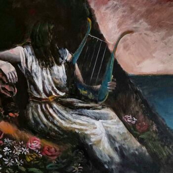 Painting titled "Sappho" by Pierre-Louis Calatayud (PL artwork), Original Artwork, Acrylic