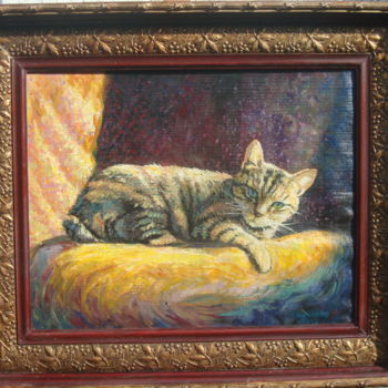 Peinture intitulée "chataigne" par Bob Du Sud, Œuvre d'art originale, Huile