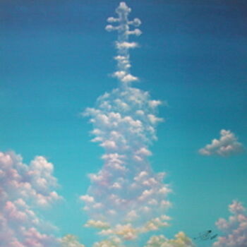 Pintura intitulada "Formazione Nuvolosa…" por Plauso Nivo Battistini, Obras de arte originais, Óleo
