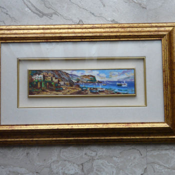 Peinture intitulée "Golfo di Positano" par Plean, Œuvre d'art originale, Huile