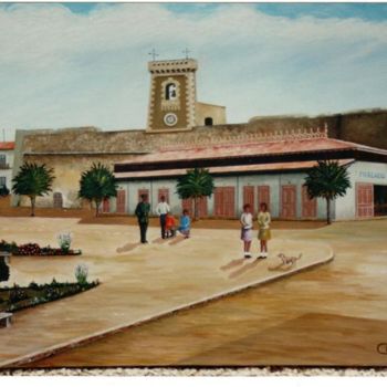 Pittura intitolato "CASTILLO Y MERCADO" da Pepe, Opera d'arte originale