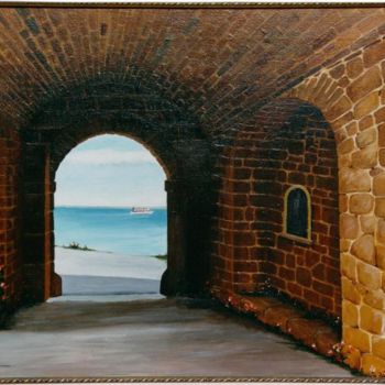 Painting titled "MURALLA PUERTO VIEJO" by Pepe, Original Artwork