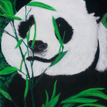Pintura intitulada "panda-final.jpg" por Rob Jackson, Obras de arte originais