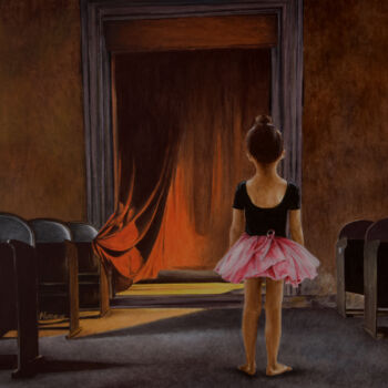 Pintura titulada "Jeune danseuse" por Plumerand Frédéric, Obra de arte original, Oleo Montado en Bastidor de camilla de made…