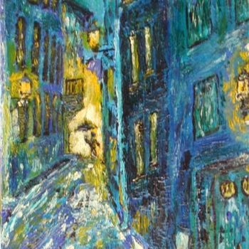 Painting titled "Rue des marins" by Moussupm, Original Artwork, Oil