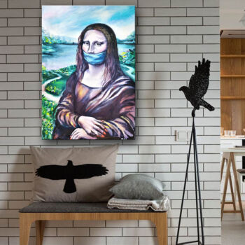 Malerei mit dem Titel "Mona Lisa by Leonar…" von Prosto Nastasya, Original-Kunstwerk, Öl