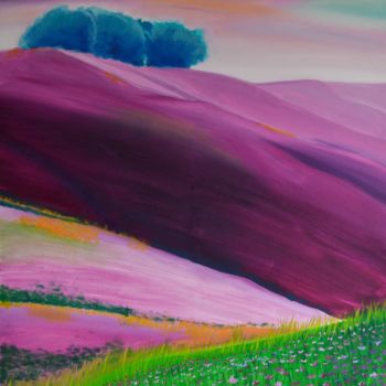 Painting titled "“The Lands of the P…" by Seha Nur Karatas, Original Artwork, Oil