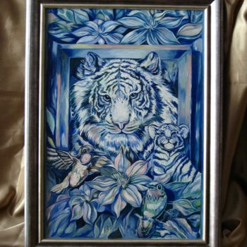 绘画 标题为“Тигр.” 由Helen Arts, 原创艺术品, 油