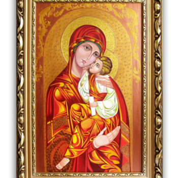 Рисунок под названием "Богородица Милостив…" - Helen Arts, Подлинное произведение искусства, Другой