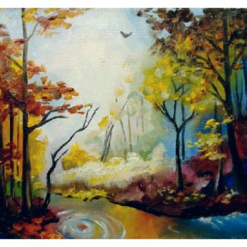 Картина под названием "Лес.png" - Анна, Подлинное произведение искусства, Масло