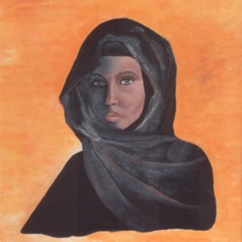 Painting titled "Femme de sable" by Poema Barber, Original Artwork