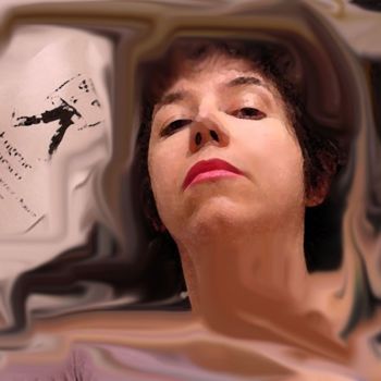 Arts numériques intitulée "La cantatrice chauve" par Lisette, Œuvre d'art originale, Peinture numérique