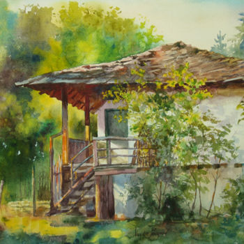 Pintura intitulada "Different Bulgaria 2" por Vasiliy Pohomov, Obras de arte originais, Aquarela