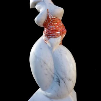 Sculpture titled "circasienne." by Didier Poisson, Original Artwork, Stone