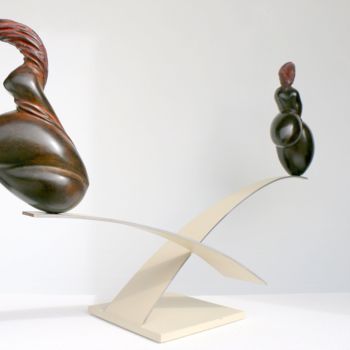 Sculpture titled "Haute confidence" by Didier Poisson, Original Artwork, Stone