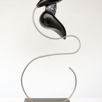 Sculpture titled "Voltige 2" by Didier Poisson, Original Artwork, Metals