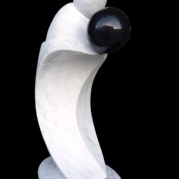 Sculpture intitulée "Regard d'un monde" par Didier Poisson, Œuvre d'art originale, Pierre