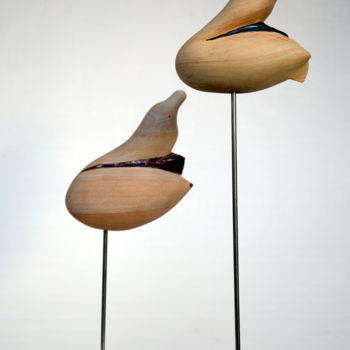 Escultura titulada "Vue d'en haut" por Didier Poisson, Obra de arte original, Piedra