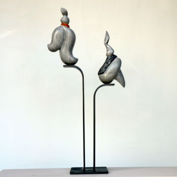 Скульптура под названием "CONTEMPLATION" - Didier Poisson, Подлинное произведение искусства, Камень