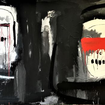 Pittura intitolato "dahlia noir" da Pol Attard, Opera d'arte originale, Acrilico