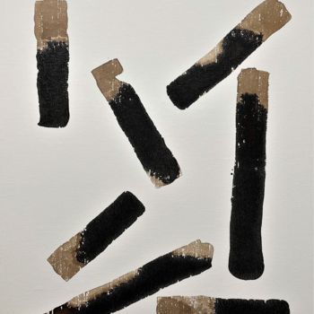 제목이 "carambolage"인 미술작품 Pol Attard로, 원작, 기름 나무 들것 프레임에 장착됨