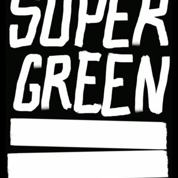 Painting titled "Super Green" by Pol Attard, Original Artwork, Digital Painting