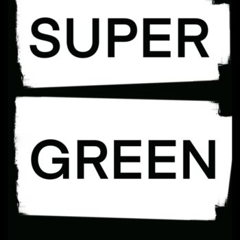 Painting titled "Super Green 2" by Pol Attard, Original Artwork, Digital Painting