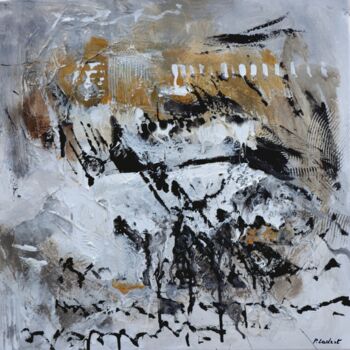 Painting titled "Parietal writing" by Pol Ledent, Original Artwork, Oil Mounted on Wood Stretcher frame