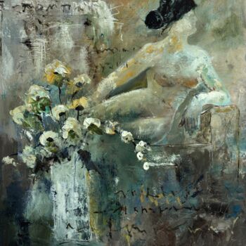 Картина под названием "Nude in Pompei" - Pol Ledent, Подлинное произведение искусства, Масло Установлен на Деревянная рама д…