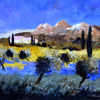 Картина под названием "Provence 761" - Pol Ledent, Подлинное произведение искусства, Масло Установлен на Деревянная рама для…