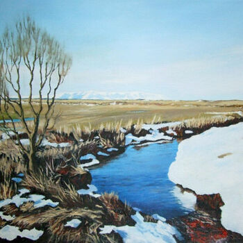 Painting titled "Early spring in Vil…" by Pola.B.Alex, Original Artwork, Oil